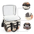 thumbnail image 6 of FORMRS Insulated Cooler Bag 24 Cans Capacity Soft Leakproof Lunch Box with Side Pockets, Gray Cartoon Halloween Cat, 6 of 7