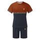 thumbnail image 3 of Pantalones Elásticos de la Cintura de los Hombres de la Impresión de los Pantalones Cortos Delgados Deportivos, Cuello Redondo de la Blusa de Manga Corta, 3 of 5