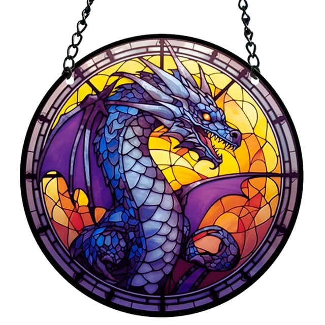 Atrapasueños, letrero para puerta, decoración colgante, búho, dragón malvado acrílico para decoración de ventanas