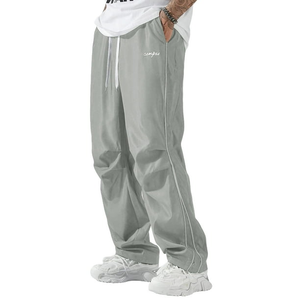 Pantalones deportivos ZAFUL Parachute Y2k Baggy para hombre, color gris, talla S