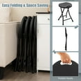 thumbnail image 6 of Gymax Set of 2 Outdoor Folding Stool Portable Space-Saving Round X Shaped Chair Black, 6 of 9