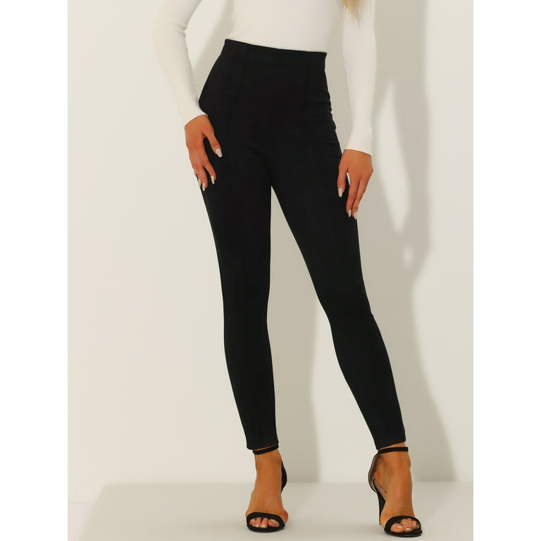 Unique Bargains Womens' Velvet Elastic Waist Side Zipper Unique Bargains Womens' Velvet Elastic Waist Side Zipper