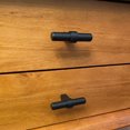 thumbnail image 4 of Alpine Hardware Solid Euro Style Bar Handle Pull | 5Pack ~2 1/4" Length | Heavy Stainless Steel Banded T-Knob Pull with a Matte Black Finish | Cabinet Hardware, 4 of 5