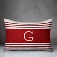 thumbnail image 3 of Creative Products Red Farmhouse Stripes Monogram 14x20 Spun Poly Pillow, 3 of 3