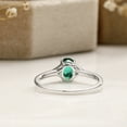 thumbnail image 5 of 14K White Gold Oval Shape Created Emerald Cubic Zirconia Engagement Ring, 5 of 5