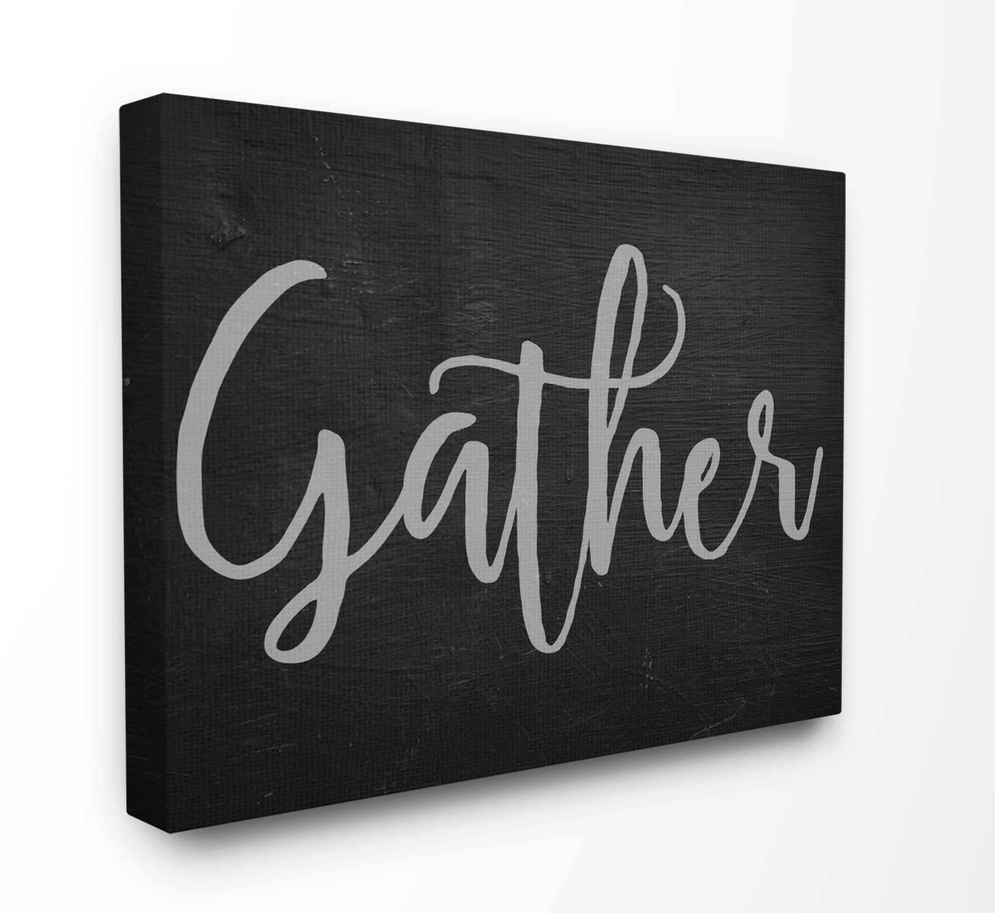 The Stupell Home Decor Collection Gather Black and Grey Typography