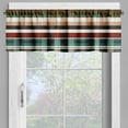 thumbnail image 3 of Ambesonne Modern Plaid Window Valance, Art Integrating Lines, 54" X 18", Redwood Teal Olive Green, 3 of 5