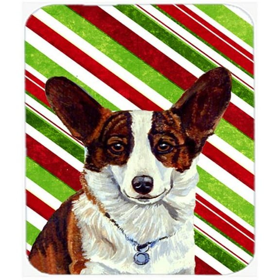 Corgi Candy Cane Holiday Christmas Mouse Pad, Hot Pad Or Trivet
