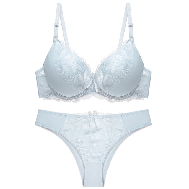 DPTALR Women Sexy Lace Solid Underwear Pajamas Embroidered Ladies Steel Rings Intimates Set