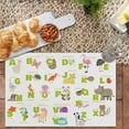 thumbnail image 3 of Letter Place Mats Set of 6 Table Mats for Baby & Kids & Toddler Learn Letter Recognition Animals Table Mat Holiday Home Kitchen Table Mat Decoration 12x18 Inch, 3 of 6