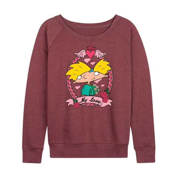 Hey Arnold! - Valentine's My Love - Women's Lightweight French Terry Long Sleeve Shirt