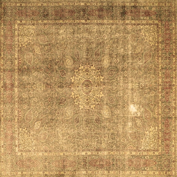 Ahgly Company Indoor Square Persian Brown Traditional Area Rugs, 4' Square