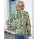 thumbnail image 5 of Blusa MASCOMODA de chifón floral con cuello en V y manga larga para mujer, 5 of 6