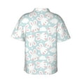 thumbnail image 4 of Xecao Rabbit And Star print Hawaiian shirt - a stylish short-sleeve button-down for men, perfect for casual beach and tropical outings., 4 of 9