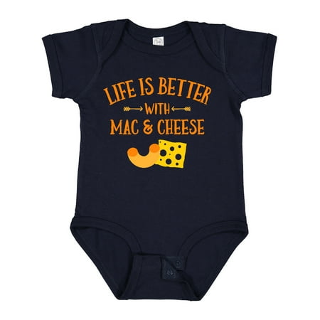 

Inktastic Life s Better Mac & Cheese Gift Baby Boy or Baby Girl Bodysuit