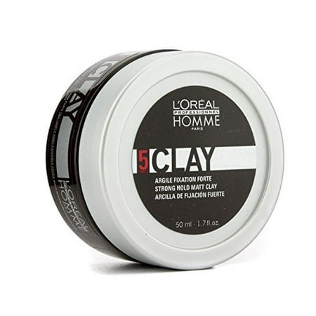 l'oreal 5 clay strong hold matt clay for men, 1.7