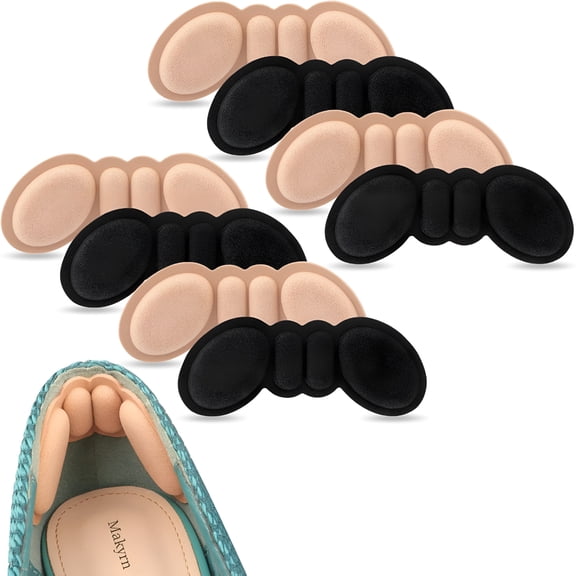 FLORNIX Premium Foam Heel Pads for Shoe That Are Too Big Inserts Grips, Back of Heel Cushions Protectors Liner Heel Slip Pads,Blisters,Filler for Loose Shoe Fit (Multicolor)