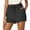 Black, variant on Hienoo Women's Solid Casual Drawstring Pocket Shorts Plain Weave Beach Shorts, Sizes S-XXL