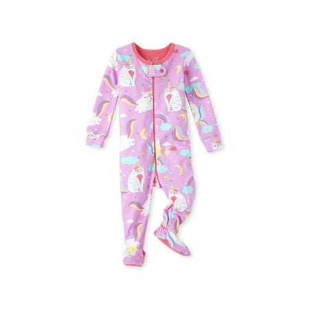 The Children's Place Baby & Toddler Girl Long Sleeve Stretchie (Best Place For Newborn To Sleep)