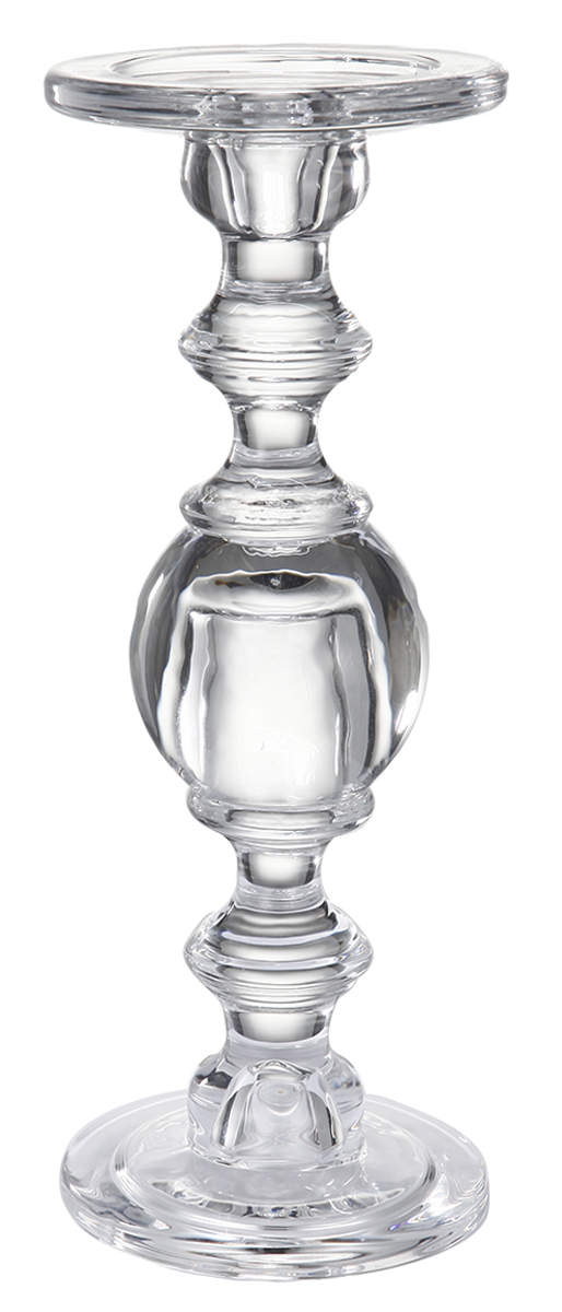 A&B Home Clear Glass Candlestick Candleholder
