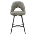 thumbnail image 4 of Weston Home Krista 24" Metal Swivel Mid Back Counter Stools, Set of 2, Light Grey, 4 of 10