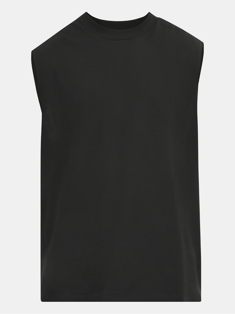 No Boundaries Men's Oversized Sleeveless Cotton Muscle Tee XS to