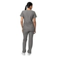 thumbnail image 2 of Adar Pro Heather Breakthrough Plus Scrub Set For Women - Enhanced V-Neck Top & Multi Pocket Pants - 4400H - Heather Grey - XXS, 2 of 7