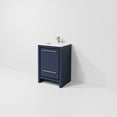 thumbnail image 6 of Lafarre 24 in W Navy Blue Bath Vanity, Cultured Marble Top and Gun Metal Faucet Set, 6 of 8