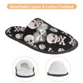 thumbnail image 3 of Sigee black white Skull bone for Cozy Furry Slippers Super Soft Indoor and Outdoor Use, Non-Slip Sole Slip On House Slippers-Medium, 3 of 8