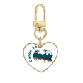 thumbnail image 1 of Llavero de metal en forma de corazón dorado, 1 of 3