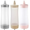 thumbnail image 2 of 3PACK 11.8 oz Plastic Squeeze Bottles Multipurpose Squirt Bottles For Condiments, Sauce,Dressing,Reusable Containers, 2 of 9