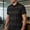 Black, variant on Mens Striped Polo Shirts with Pocket- Casual Short Sleeve Classic Regular Fit Summer Business Shirts Black Size 3XL