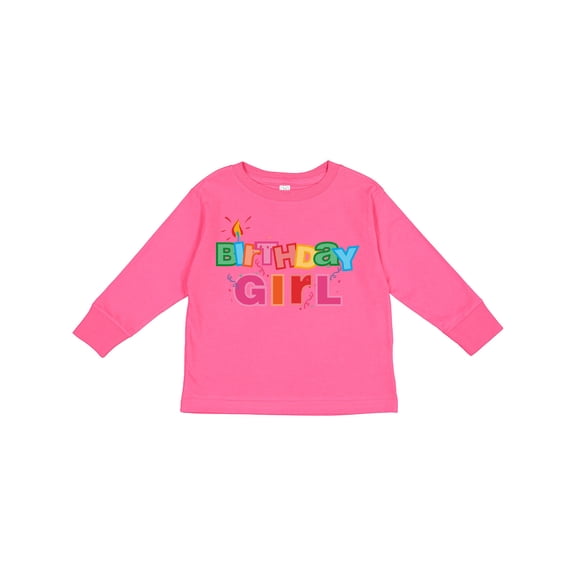 Inktastic Birthday Girl Letters Girls Long Sleeve Toddler T-Shirt