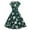 DT-Green, variant on Women's Floral Print Fit & Flare Dress, Short Sleeve, Casual Garden & Evening Wear, Lightweight Rayon , Contrast Hem