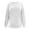 White, variant on Women's Solid Color Round Neck Hoodless Sweatshirt - Side-Zip Detail, Casual Loose Fit Long Sleeve Pullover,Size:S