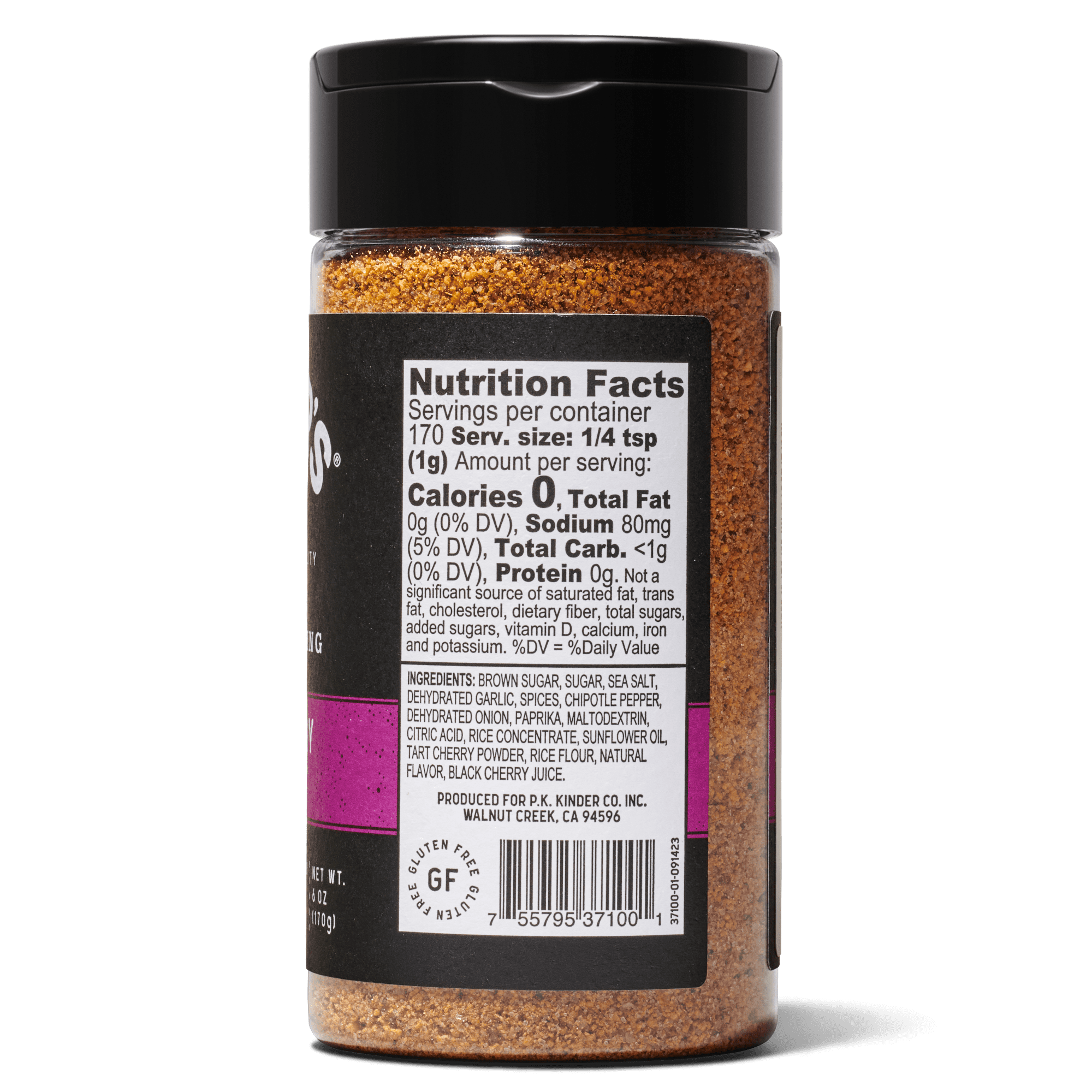 Kinder's Black Cherry Chipotle Seasoning for Grilling, 6 oz