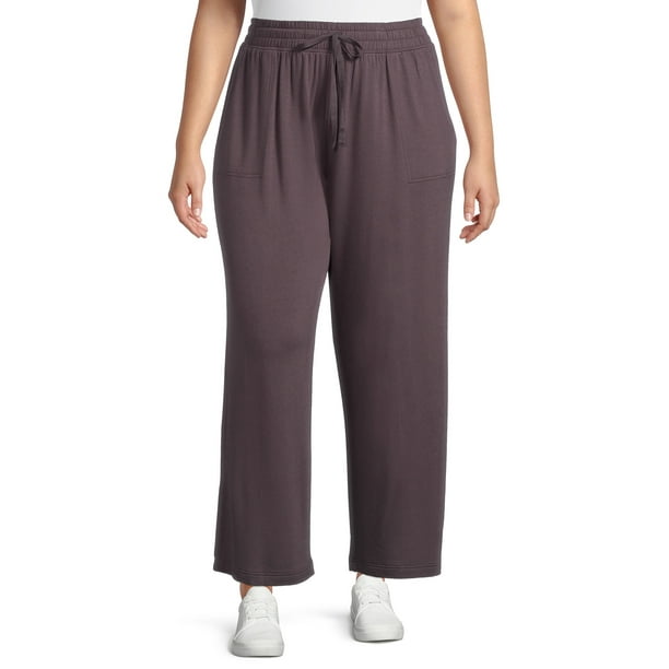 Terra & Sky Women's Plus Size WideLeg Knit Pants