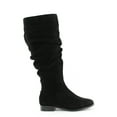 thumbnail image 2 of womens steve madden beacon tall slouch boots, black suede, 2 of 8