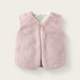 thumbnail image 2 of Gvdentm Toddler Baby Boy Girl Vest Sherpa Sleeveless Waistcoat Fall Winter Jacket with Pockets Coat(Pink,3-4 Years), 2 of 8
