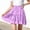 Purple, variant on CBASIHI Girls Ruffle Tiered Cotton Skirts- Elastic Drawstring Waist Summer Casual Flowy A-Line Kids Pleatd Mini Skirts Pink Size 5-16 Years