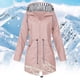 thumbnail image 2 of KDFJPTH Chaqueta impermeable de moda para mujer con capucha, cortavientos ligero de manga larga, con cremallera, cordón ajustable, con bolsillos, abrigo cortavientos, chaqueta impermeable para mujer, 2 of 4