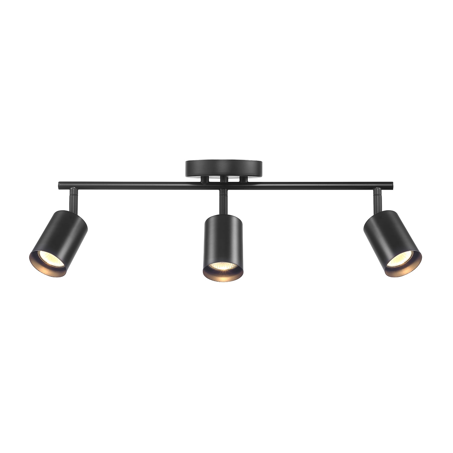 Globe Electric 21" Minimalist 3-Light Matte Black Track Light Pivoting Track Heads