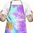 thumbnail image 2 of Colorful Tie Dye Pattern Apron-Garden Aprons for Women with Pockets-Cotton Linen Waterproof Kitchen Cooking Gardening Aprons Adjustable for Kitchen,Cooking,BBQ and Salon 33x27 Inch, 2 of 7