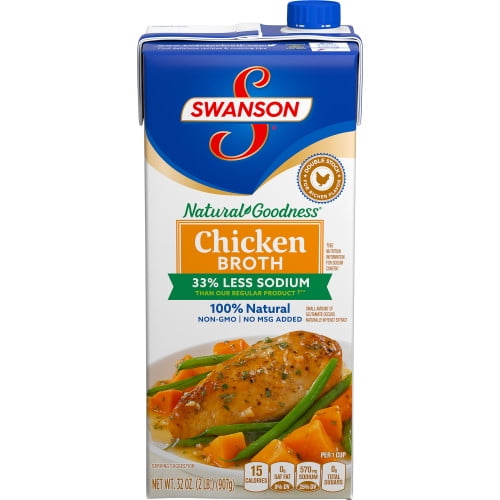 Swanson Natural Goodness Chicken Broth, 32 oz. Carton