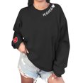 thumbnail image 2 of Craaazy Oversized Mama Letter Print Trendy Shirts for Mom Solid Color Loose Crewneck Short Sleeve Clothes Gifts, 2 of 6