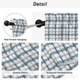 thumbnail image 5 of Blue Plaid Kitchen Curtains, Watercolor Checkered Blue Ombre Light Filtering Window Curtain Panels, 2Pcs Rod Pocket Window Treatments Set for Cabin Bathroom Bedroom 52x45 Inches, 5 of 9