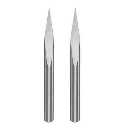 

Uxcell 1/8 Shank 0.1mm Tip 20 Degree Carbide 3 Flutes Wood Engraving CNC Bits 2 Pack