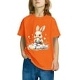 thumbnail image 3 of AUNVITO 2025 Easter Children Clothing Easter Round Neck Short Sleeved Cotton Top for Boys Girls Middle-aged and Older Children, 3 of 4