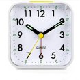 thumbnail image 2 of Despertador analógico silencioso sin tictac, despertador suave, pitidos, aumento de volumen, función de repetición y luz a batería, fácil configuración, color blanco, 2 of 5