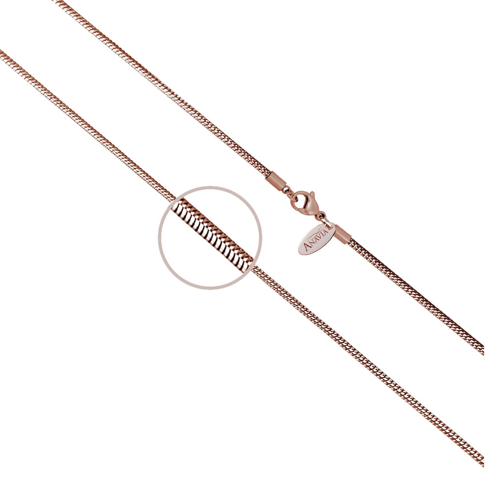 Anavia Long Bar Cylinder Crystal Cremation Jewelry Memorial Necklace Ash Urn Rose Gold with Gift Box